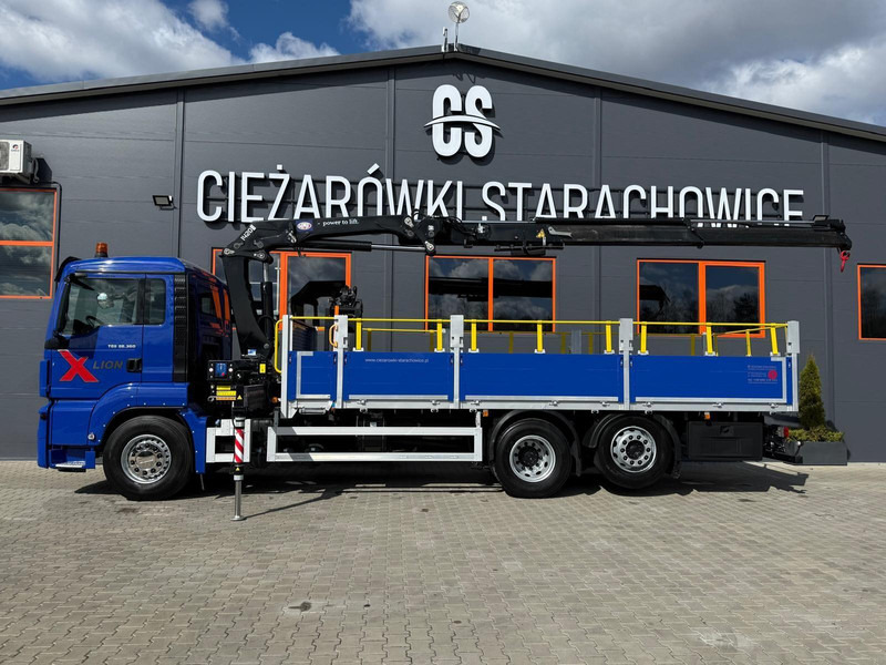 MAN TGS TGX 26.360 / E6 / 143tys km !!! skrzynia + żuraw HMF / manua - Dropside/ Flatbed truck, Crane truck: picture 2 MAN TGS TGX 26.360 / E6 / 143tys km !!! skrzynia + żuraw HMF / manua - Dropside/ Flatbed truck, Crane truck: picture 2