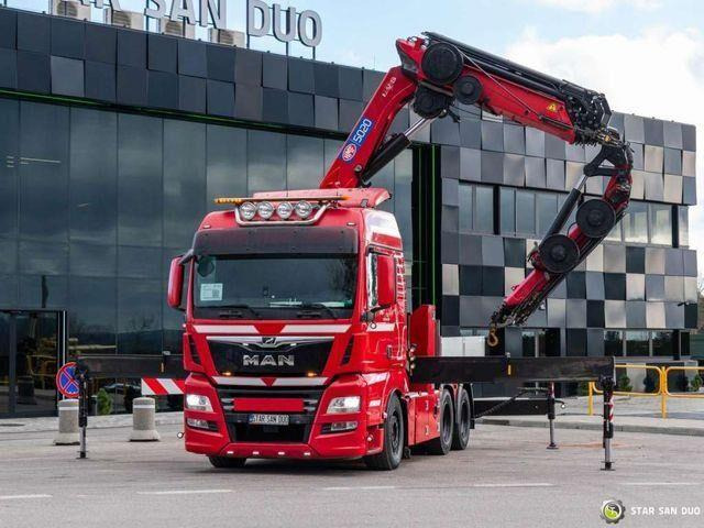 MAN TGX 28.500 6x2 HMF 5020K-RC Fly Jib Crane - Dropside/ Flatbed truck, Crane truck: picture 3 MAN TGX 28.500 6x2 HMF 5020K-RC Fly Jib Crane - Dropside/ Flatbed truck, Crane truck: picture 3