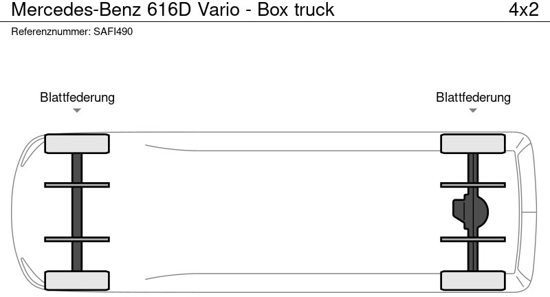 Box van Mercedes-Benz 616D Vario - Box truck: picture 19