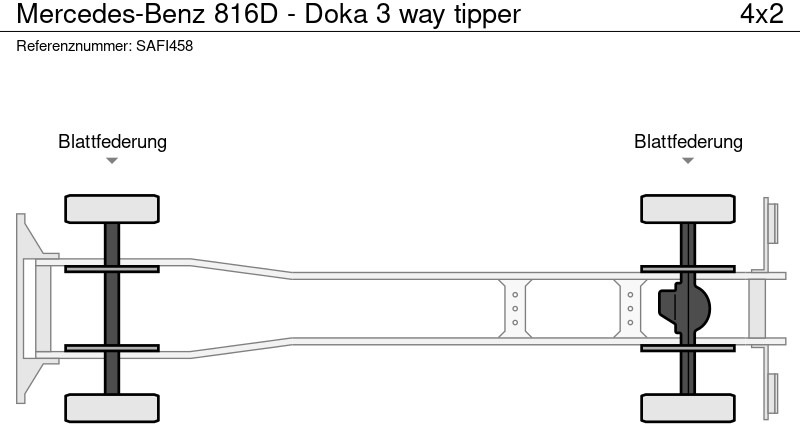 Tipper Mercedes-Benz 816D - Doka 3 way tipper: picture 20