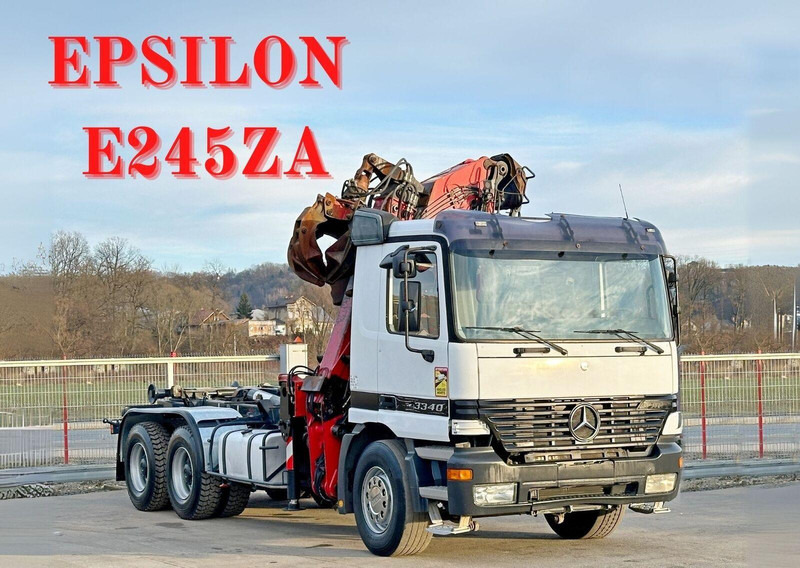 Mercedes-Benz ACTROS 3340 * ABROLLKIPPER * EPSILON E245ZA /6x4 - Hook lift truck, Crane truck: picture 1 Mercedes-Benz ACTROS 3340 * ABROLLKIPPER * EPSILON E245ZA /6x4 - Hook lift truck, Crane truck: picture 1