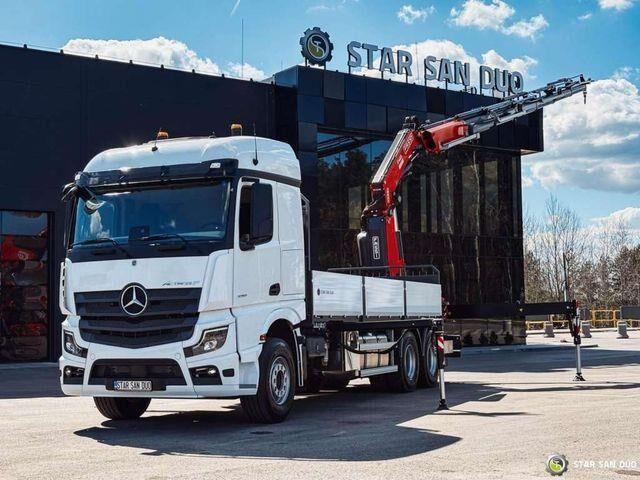 Mercedes-Benz ACTROS 3351 NEW 6x4 Fassi F485 Crane - Dropside/ Flatbed truck, Crane truck: picture 1 Mercedes-Benz ACTROS 3351 NEW 6x4 Fassi F485 Crane - Dropside/ Flatbed truck, Crane truck: picture 1