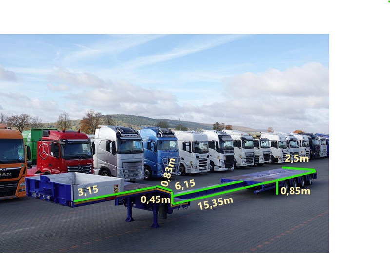 Nooteboom NISKOPODWOZIE / ROZCIĄGANA / 4 OSIOWA / OSIE SKRĘTNE / SAF - Low loader semi-trailer: picture 2 Nooteboom NISKOPODWOZIE / ROZCIĄGANA / 4 OSIOWA / OSIE SKRĘTNE / SAF - Low loader semi-trailer: picture 2