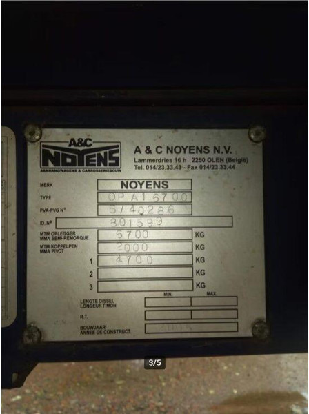 Noyens Platós félpótkocsi - Dropside/ Flatbed semi-trailer: picture 5 Noyens Platós félpótkocsi - Dropside/ Flatbed semi-trailer: picture 5