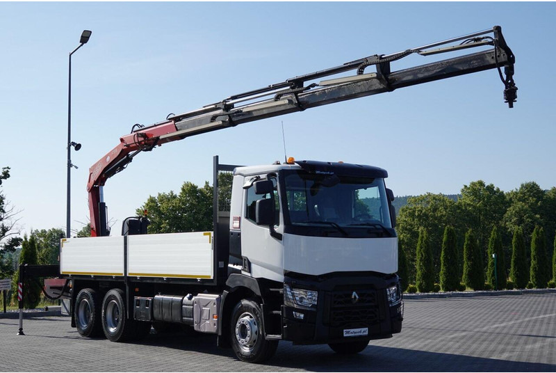 Renault C 380 / 6X4 / SKRZYNIOWY 6.4 M / + HDS FASSI F175A / MAX UDŹWIG - Dropside/ Flatbed truck, Crane truck: picture 1 Renault C 380 / 6X4 / SKRZYNIOWY 6.4 M / + HDS FASSI F175A / MAX UDŹWIG - Dropside/ Flatbed truck, Crane truck: picture 1