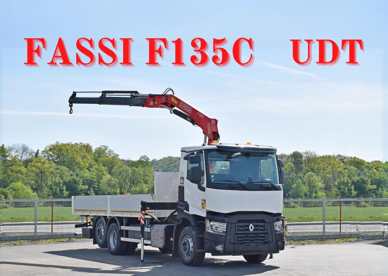 Renault C 380 - Dropside/ Flatbed truck, Crane truck: picture 1 Renault C 380 - Dropside/ Flatbed truck, Crane truck: picture 1