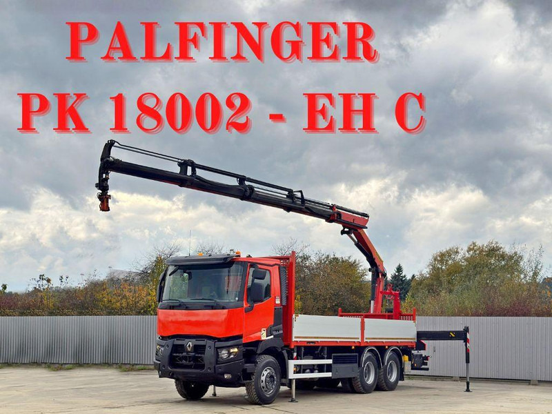 Renault C430 * PALFINGER PK 18002 - EHC + FUNK/ 6x4 - Dropside/ Flatbed truck, Crane truck: picture 1 Renault C430 * PALFINGER PK 18002 - EHC + FUNK/ 6x4 - Dropside/ Flatbed truck, Crane truck: picture 1