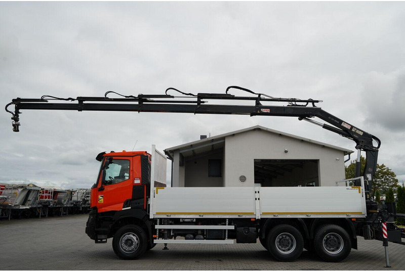 Renault K 380 / 6X4 / SKRZYNIOWY 6.2 M / + HDS HIAB 166 ES-4 / MAX UDŹWI - Dropside/ Flatbed truck, Crane truck: picture 2 Renault K 380 / 6X4 / SKRZYNIOWY 6.2 M / + HDS HIAB 166 ES-4 / MAX UDŹWI - Dropside/ Flatbed truck, Crane truck: picture 2