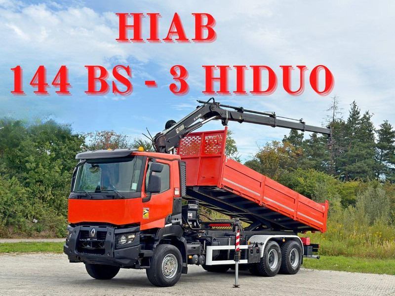 Renault K 380 * HIAB 144 BS - 3 HIDUO + FUNK * 6x4 * TOP - Tipper, Crane truck: picture 1 Renault K 380 * HIAB 144 BS - 3 HIDUO + FUNK * 6x4 * TOP - Tipper, Crane truck: picture 1