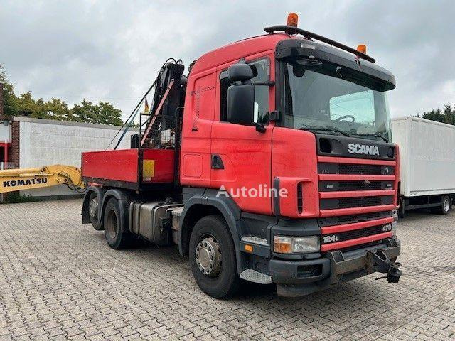 Scania 124 L 470 - Flatbed + crane - Dropside/ Flatbed truck, Crane truck: picture 2 Scania 124 L 470 - Flatbed + crane - Dropside/ Flatbed truck, Crane truck: picture 2