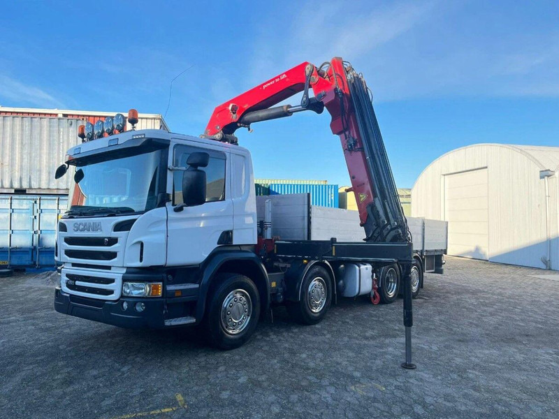 Scania P450 8x2 Flatbed + Crane HMF 2620-K6 - Dropside/ Flatbed truck, Crane truck: picture 3 Scania P450 8x2 Flatbed + Crane HMF 2620-K6 - Dropside/ Flatbed truck, Crane truck: picture 3