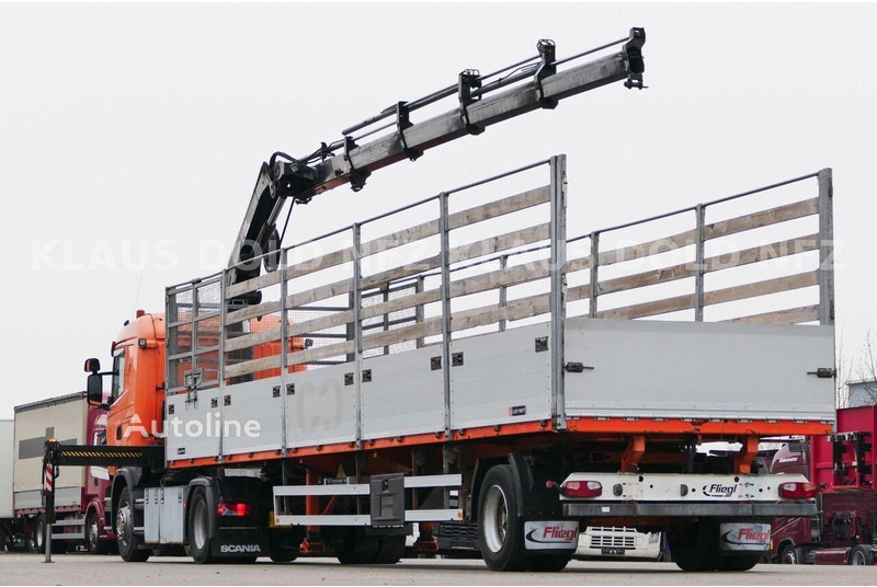 Scania R 410 - Flatbed+crane - Dropside/ Flatbed truck, Crane truck: picture 4 Scania R 410 - Flatbed+crane - Dropside/ Flatbed truck, Crane truck: picture 4