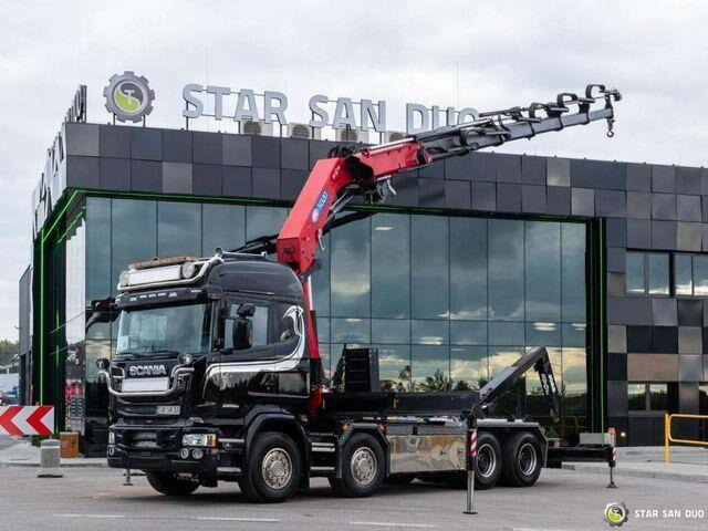 Scania R580 8x4 HMF 5020-K6, JOAB L20 5200AK Hooklift - Hook lift truck, Crane truck: picture 1 Scania R580 8x4 HMF 5020-K6, JOAB L20 5200AK Hooklift - Hook lift truck, Crane truck: picture 1