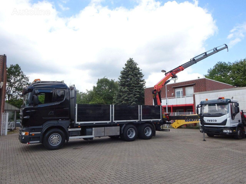 Dropside/ Flatbed truck, Crane truck Scania R620 Flatbed + crane PK 22002 EH 6x2: picture 10
