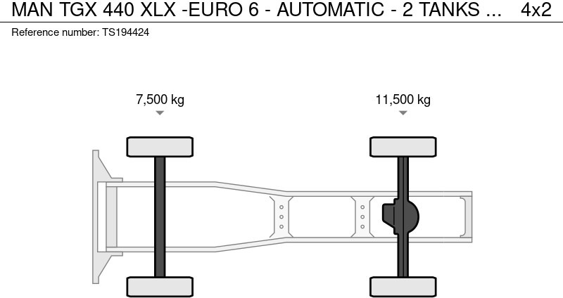 Tractor unit MAN TGX 440 XLX -EURO 6 - AUTOMATIC - 2 TANKS - NL TRUCK - TOP!: picture 13 Tractor unit MAN TGX 440 XLX -EURO 6 - AUTOMATIC - 2 TANKS - NL TRUCK - TOP!: picture 13
