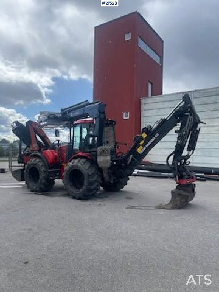Huddig 1260C Traktorgraver m/ Palfinger kran, Lift, rototilt og skuffe - Backhoe loader: picture 1 Huddig 1260C Traktorgraver m/ Palfinger kran, Lift, rototilt og skuffe - Backhoe loader: picture 1