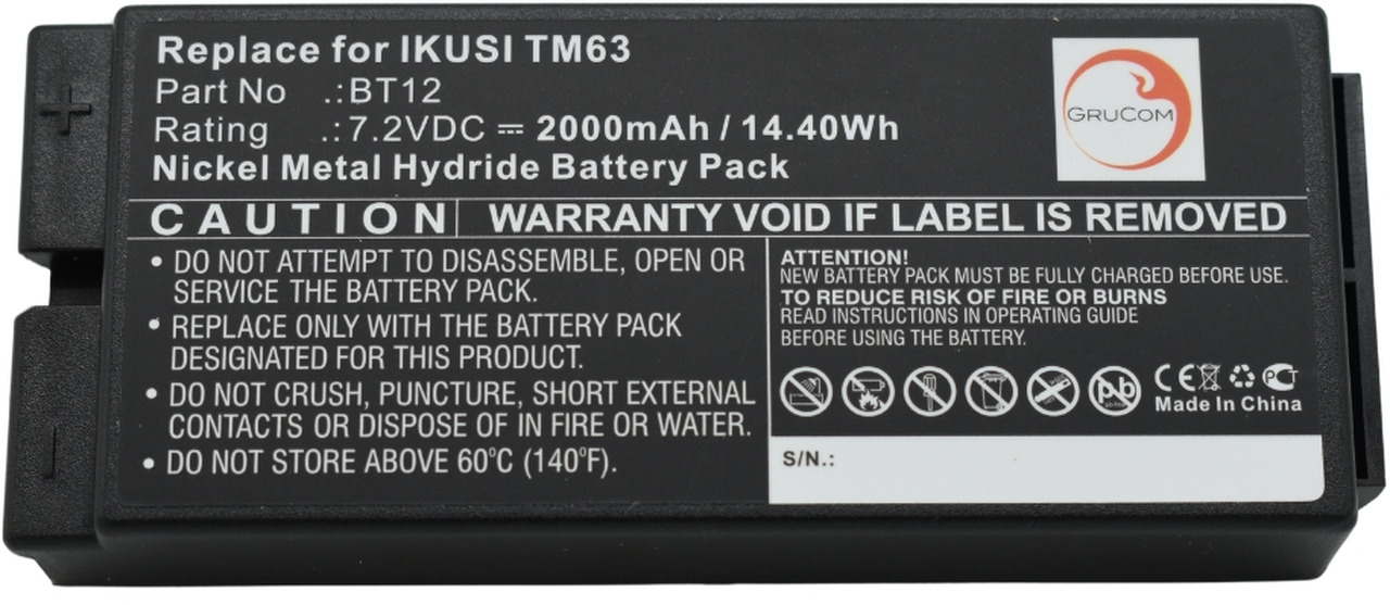 Compatible battery Ikusi BT12 - Battery for Loader crane: picture 4 Compatible battery Ikusi BT12 - Battery for Loader crane: picture 4