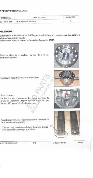 Renault Mascott - Differential gear for Van: picture 3 Renault Mascott - Differential gear for Van: picture 3