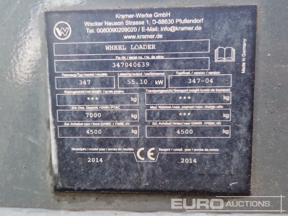 Wheel loader 2014 Kramer 1150: picture 31