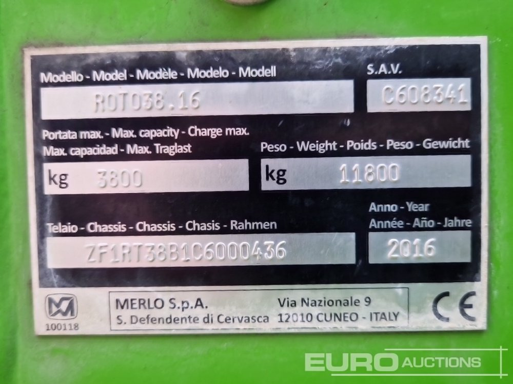 Telescopic handler 2016 Merlo 38.16 ROTO: picture 34