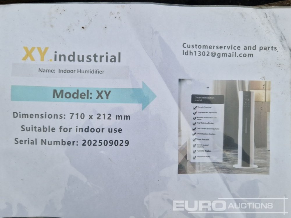 Unused 2025 XY Vertical Humidifier (2 of) - Construction equipment: picture 5 Unused 2025 XY Vertical Humidifier (2 of) - Construction equipment: picture 5