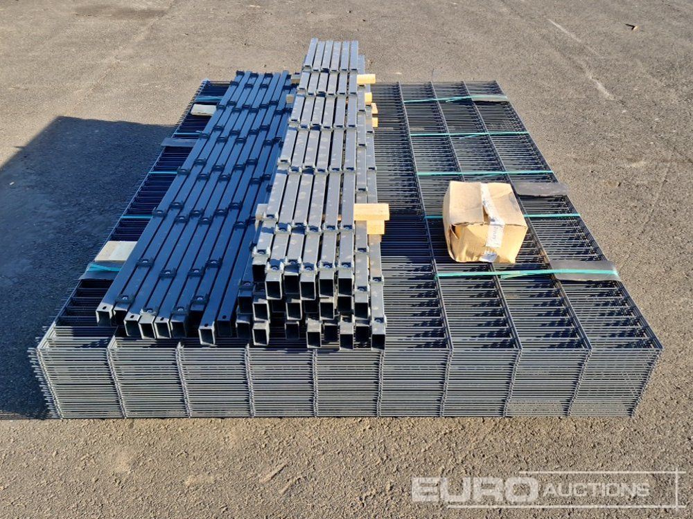 Unused Double Rod Mats Fence 1.83m 2.50m in 6/5/6 Each, 30 Pieces Per Package, 31 Posts 2.40m with Retaining Plates - Construction equipment: picture 5 Unused Double Rod Mats Fence 1.83m 2.50m in 6/5/6 Each, 30 Pieces Per Package, 31 Posts 2.40m with Retaining Plates - Construction equipment: picture 5