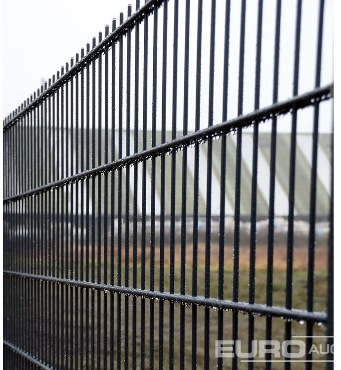 Unused Double Rod Mats Fence 1.83m 2.50m in 6/5/6 Each, 30 Pieces Per Package, 31 Posts 2.40m with Retaining Plates - Construction equipment: picture 2 Unused Double Rod Mats Fence 1.83m 2.50m in 6/5/6 Each, 30 Pieces Per Package, 31 Posts 2.40m with Retaining Plates - Construction equipment: picture 2