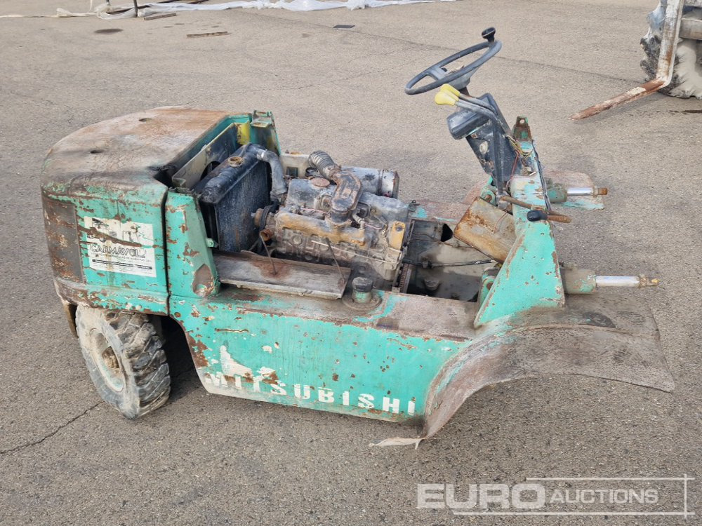Mitsibishi Forklift, 2 Stage Free Mast Lift, Forks (Incomplete) - Forklift: picture 3 Mitsibishi Forklift, 2 Stage Free Mast Lift, Forks (Incomplete) - Forklift: picture 3