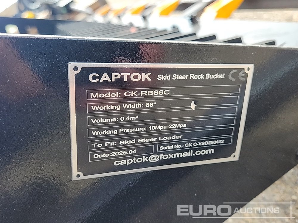 Unused 2025 Captok CK-RB66C - Bucket: picture 5 Unused 2025 Captok CK-RB66C - Bucket: picture 5