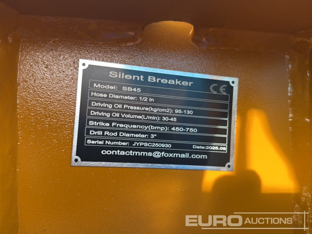 Unused 2025 GIYI GY-SB45 - Hydraulic hammer: picture 5 Unused 2025 GIYI GY-SB45 - Hydraulic hammer: picture 5