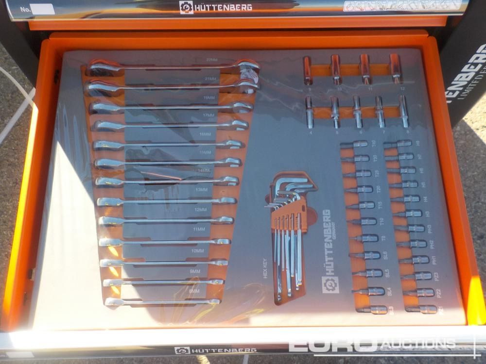 Workshop equipment Unused Huttenberg Tools Trolley, 220Pcs, Complete with Tools, 6 Drawers  / Carro Porta Herramientas Completo, 6 Cajones: picture 11