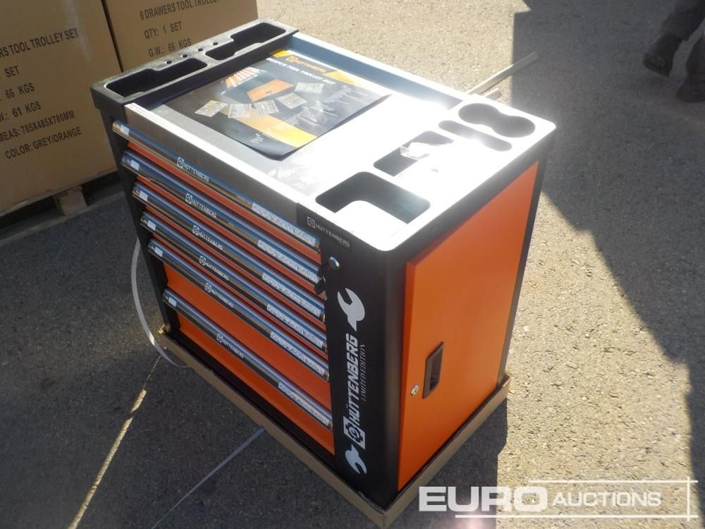 Workshop equipment Unused Huttenberg Tools Trolley, 220Pcs, Complete with Tools, 6 Drawers  / Carro Porta Herramientas Completo, 6 Cajones: picture 6