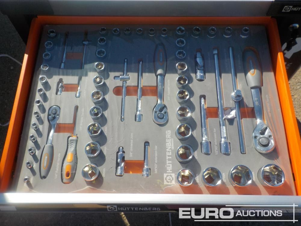 Workshop equipment Unused Huttenberg Tools Trolley, 220Pcs, Complete with Tools, 6 Drawers  / Carro Porta Herramientas Completo, 6 Cajones: picture 8