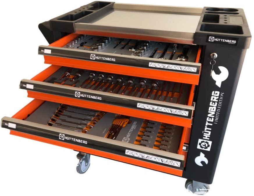 Workshop equipment Unused Huttenberg Tools Trolley, 220Pcs, Complete with Tools, 6 Drawers  / Carro Porta Herramientas Completo, 6 Cajones: picture 15