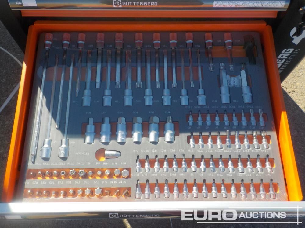 Workshop equipment Unused Huttenberg Tools Trolley, 220Pcs, Complete with Tools, 6 Drawers  / Carro Porta Herramientas Completo, 6 Cajones: picture 7