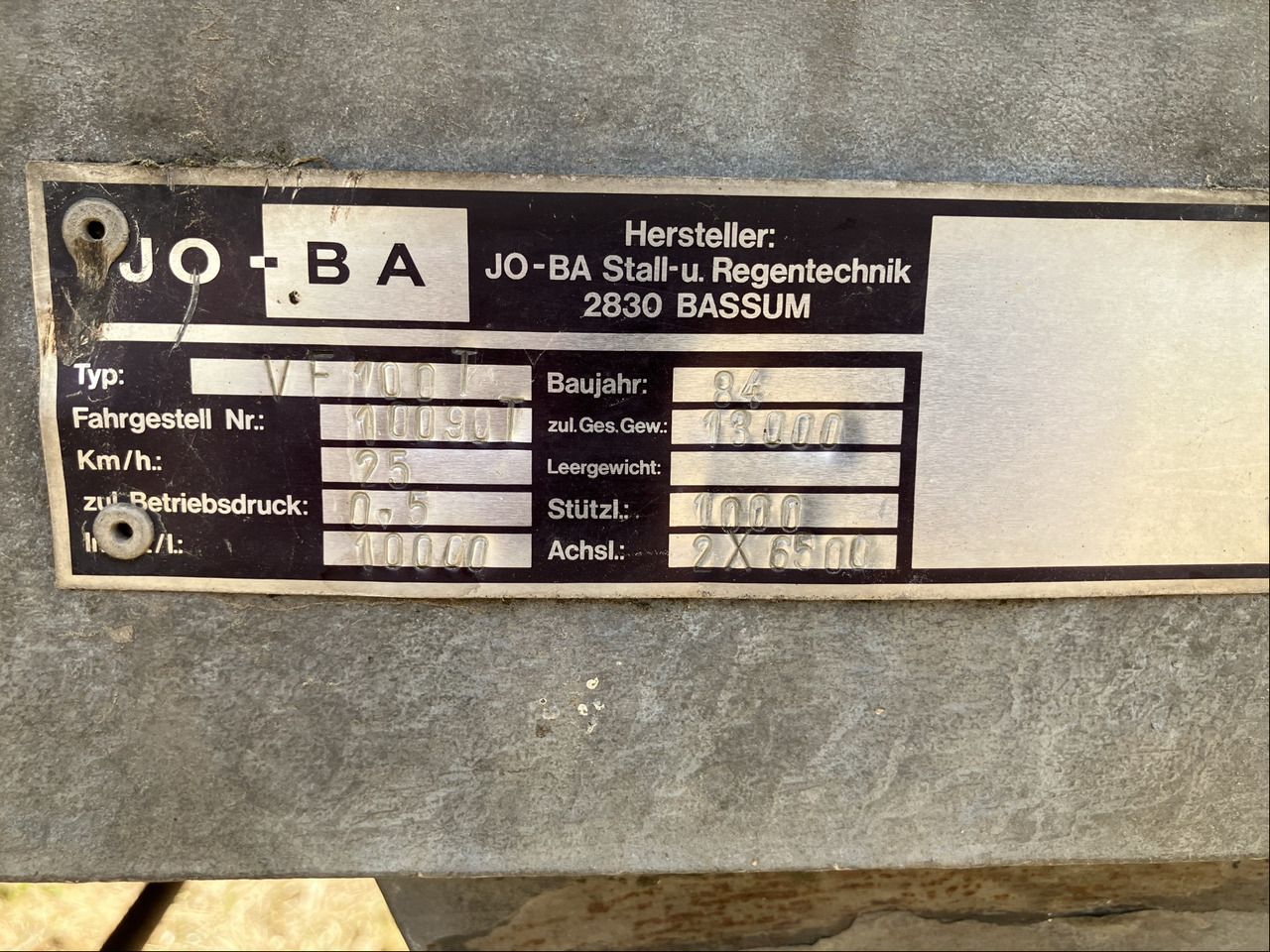 JoBa Güllefaß 10000 L - Fertilizing equipment: picture 2 JoBa Güllefaß 10000 L - Fertilizing equipment: picture 2