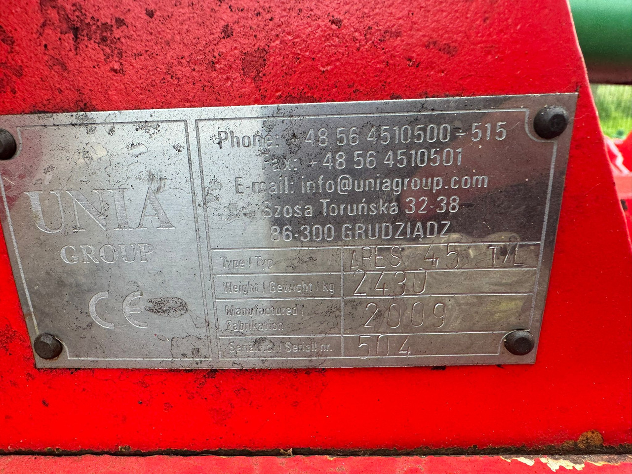 Unia ARES T XL - Harrow: picture 2 Unia ARES T XL - Harrow: picture 2