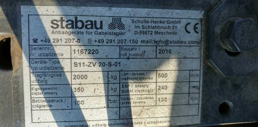 Stabau S11-ZV 20-S-01 - Attachment: picture 1 Stabau S11-ZV 20-S-01 - Attachment: picture 1