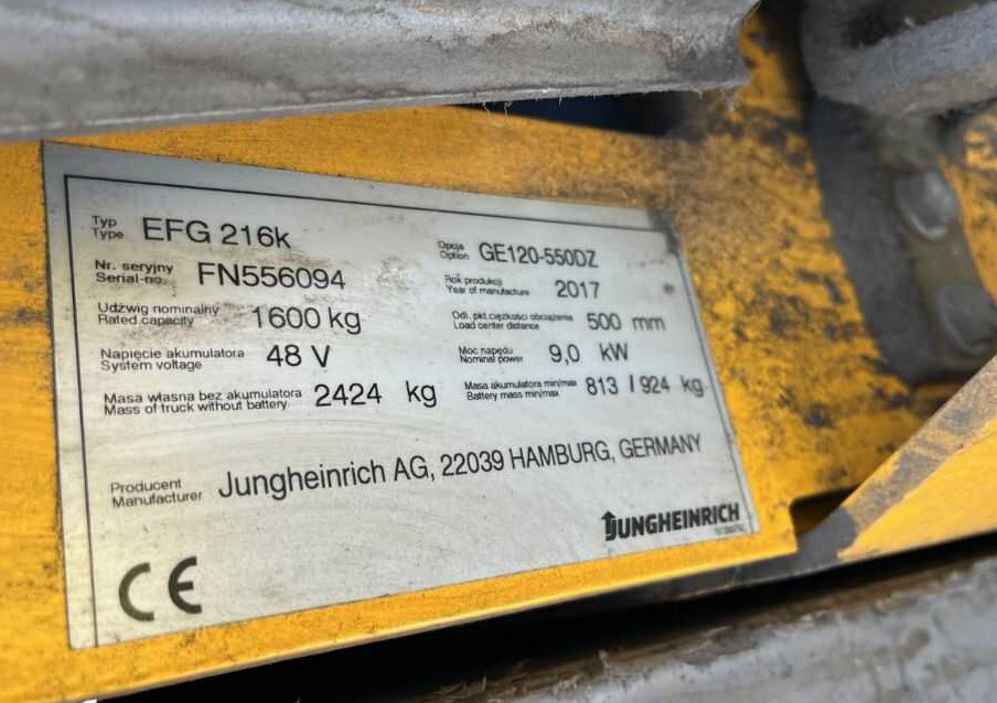 Jungheinrich EFG216k - Electric forklift: picture 4 Jungheinrich EFG216k - Electric forklift: picture 4