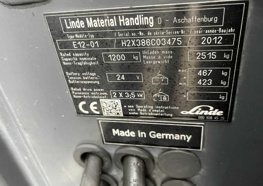 Linde E12-01 - Electric forklift: picture 4 Linde E12-01 - Electric forklift: picture 4