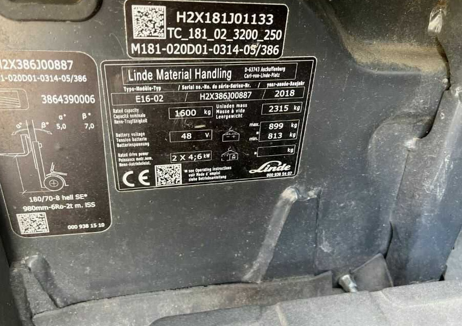 Linde E16-02 - Electric forklift: picture 4 Linde E16-02 - Electric forklift: picture 4