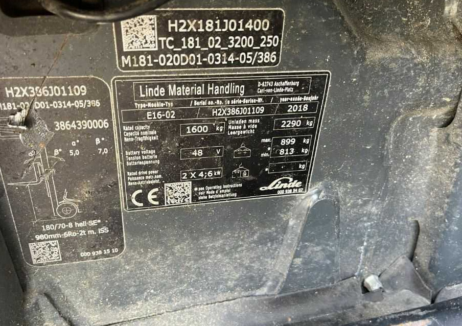 Linde E16-02 - Electric forklift: picture 4 Linde E16-02 - Electric forklift: picture 4