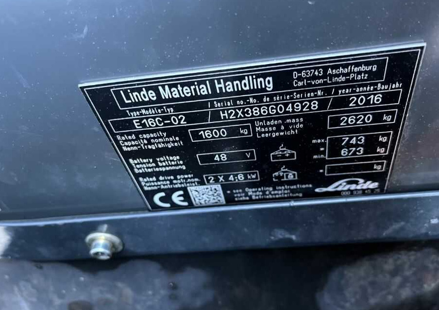 Linde E16C-02 - Electric forklift: picture 4 Linde E16C-02 - Electric forklift: picture 4