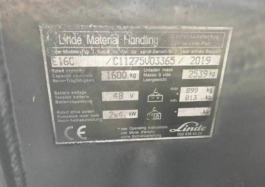 Linde E16C - Electric forklift: picture 4 Linde E16C - Electric forklift: picture 4