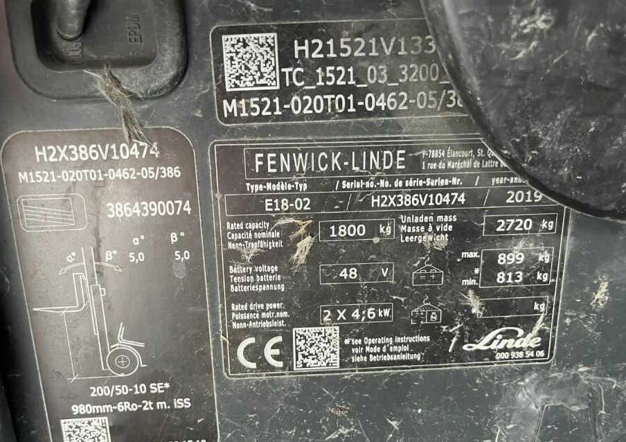 Linde E18-02 - Electric forklift: picture 4 Linde E18-02 - Electric forklift: picture 4