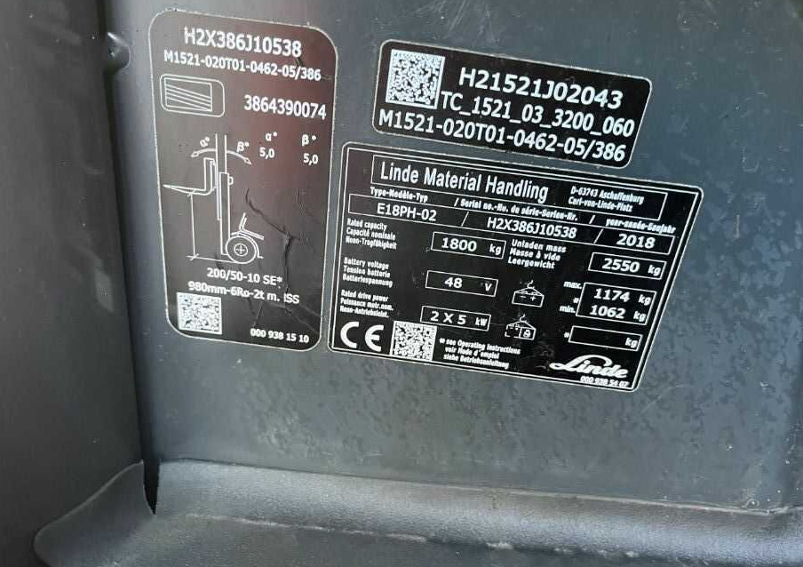 Linde E18PH-02 - Electric forklift: picture 4 Linde E18PH-02 - Electric forklift: picture 4
