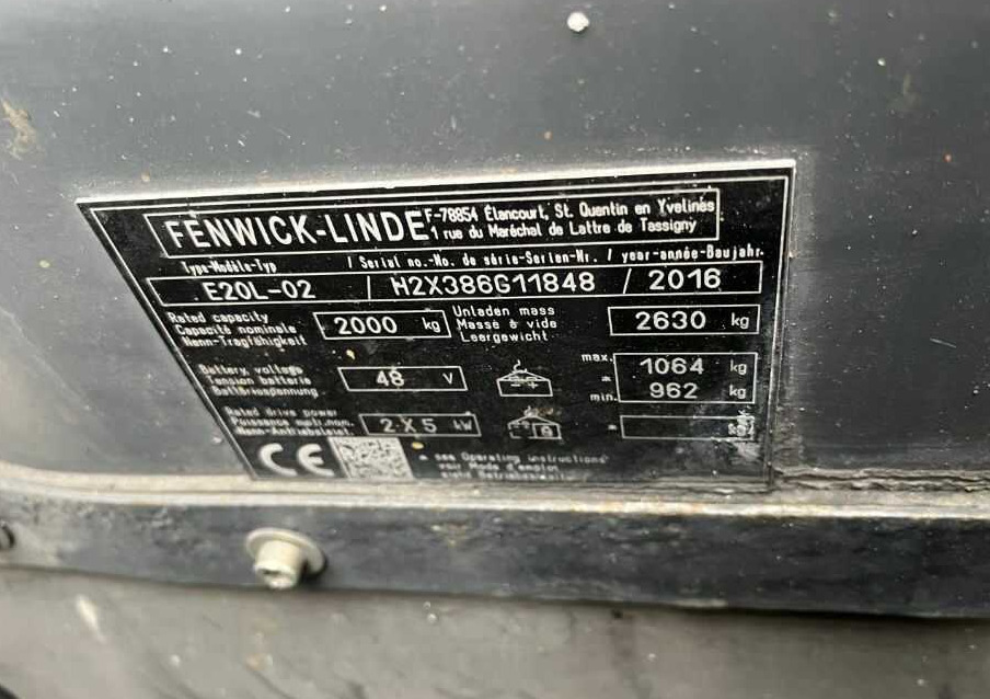 Linde E20L-02 - Electric forklift: picture 4 Linde E20L-02 - Electric forklift: picture 4