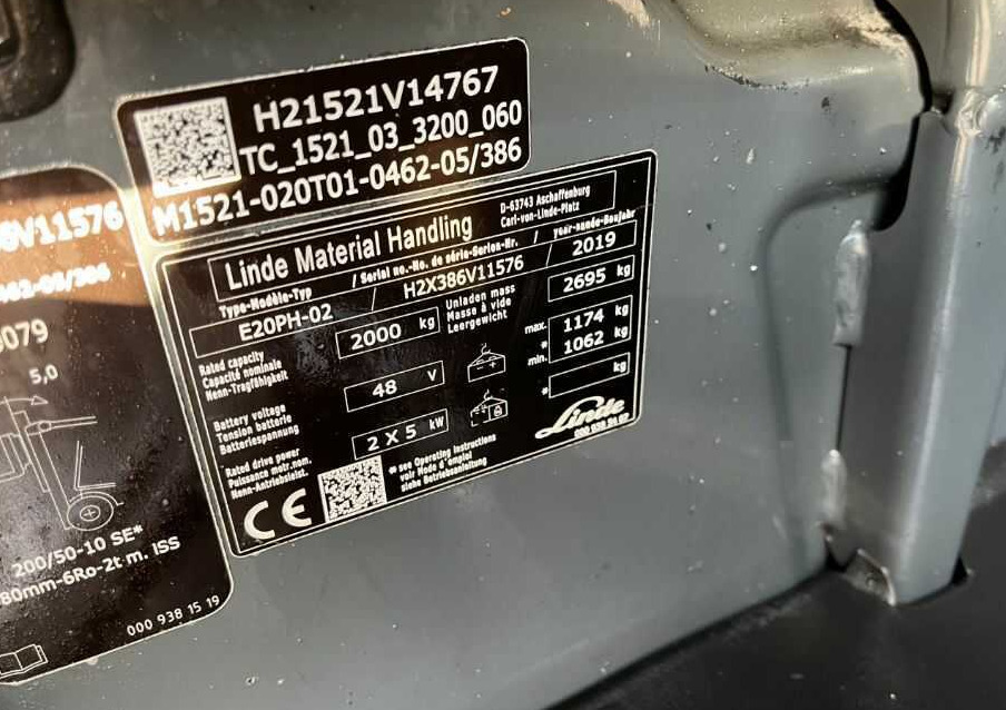 Linde E20PH-02 - Electric forklift: picture 4 Linde E20PH-02 - Electric forklift: picture 4