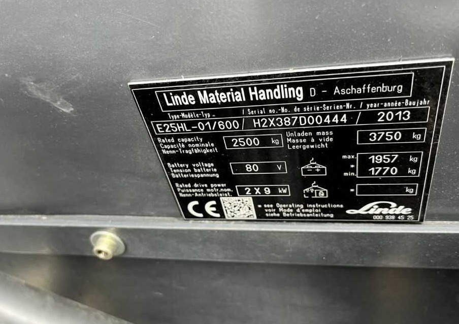 Linde E25HL-01/600 - Electric forklift: picture 4 Linde E25HL-01/600 - Electric forklift: picture 4