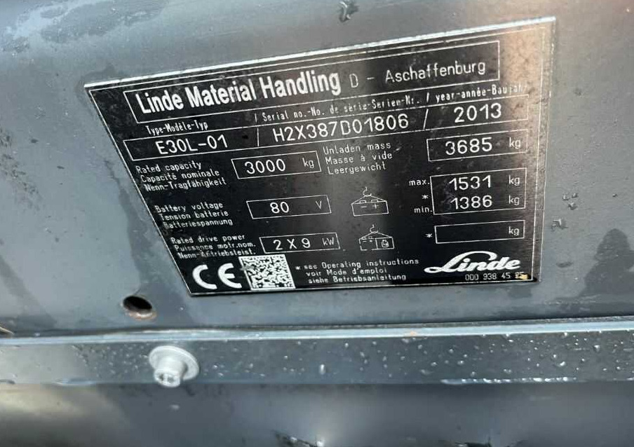 Linde E30L-01 - Electric forklift: picture 4 Linde E30L-01 - Electric forklift: picture 4